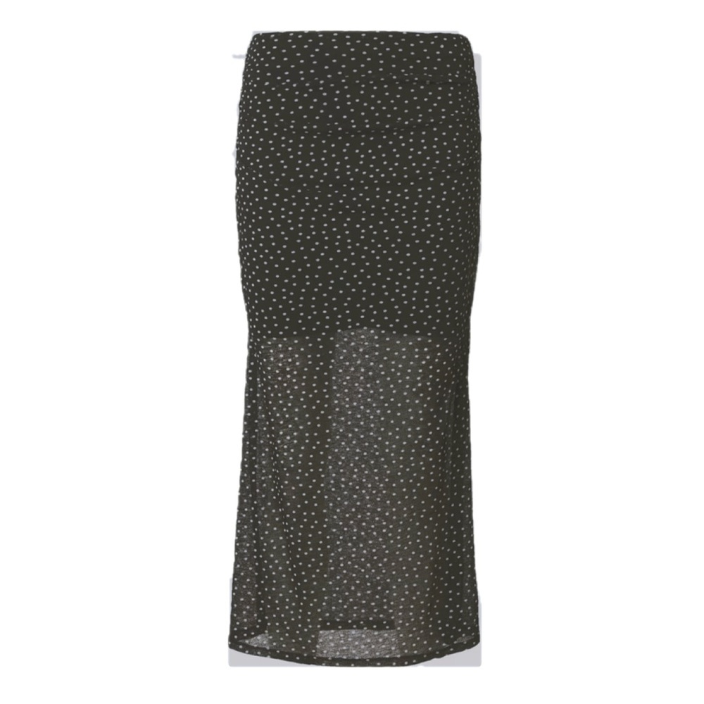 Abercrombie NEW Polka Dot Midi Mesh Stretch Skirt Mini Lining NWT Size XL Tall